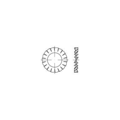 Fogazott alátét, belső Ø: 28 mm DIN 6798 100 db TOOLCRAFT 138466 Fogazott alátét, belső Ø: 28 mm DIN 6798 100 db TOOLCRAFT 138466