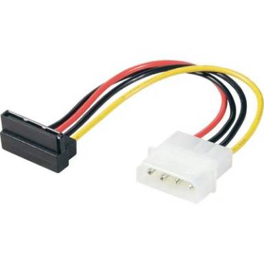 SATA t&aacute;pk&aacute;bel [1x IDE csatlakoz&oacute;, 4p&oacute;lus&uacute; - 1x SATA aljzat15p&oacute;lus&uacute;] 0.15 m, fekete, piros, s&aacute;rga, Renkforce