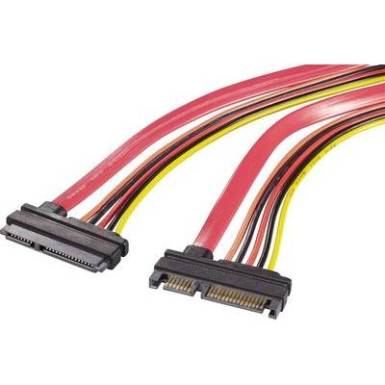 SATA hosszabb&iacute;t&oacute;k&aacute;bel, 1x SATA kombi du&oacute;, 7+15 p&oacute;l. - 1x SATA kombi alj 7+15 p&oacute;l.] 0.5 m, renkforce
