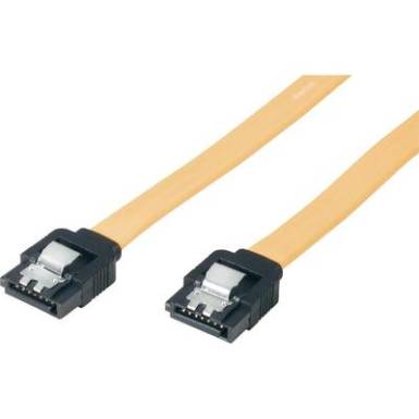 SATA merevlemez csatlakoz&oacute;k&aacute;bel [1x SATA alj, 7 p&oacute;lus - 1x SATA alj, 7 p&oacute;lus] 0,3 m, s&aacute;rga, renkforce