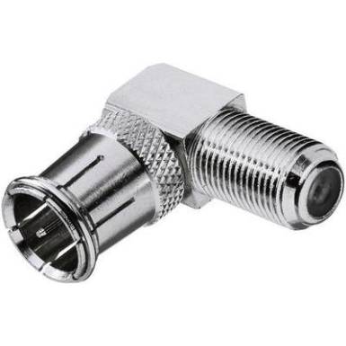 SAT derékszögű adapter, F alj – F gyorsdugó, renkforce SAT derékszögű adapter, F alj – F gyorsdugó, renkforce