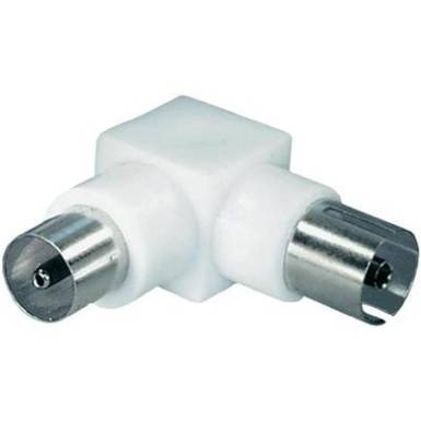 Antenna könyök adapter, műanyag, koax alj – koax dugó, renkforce Antenna könyök adapter, műanyag, koax alj – koax dugó, renkforce
