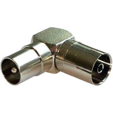 Antenna könyök adapter, fém, koax alj – koax dugó, renkforce Antenna könyök adapter, fém, koax alj – koax dugó, renkforce