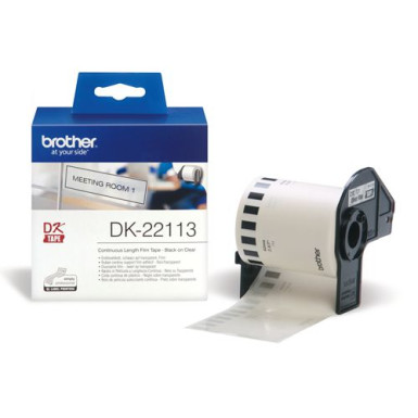 BROTHER DK CONTINUOUS LABELS COLORLESS F/ QL-500/550 FILM 15.24M 62MM