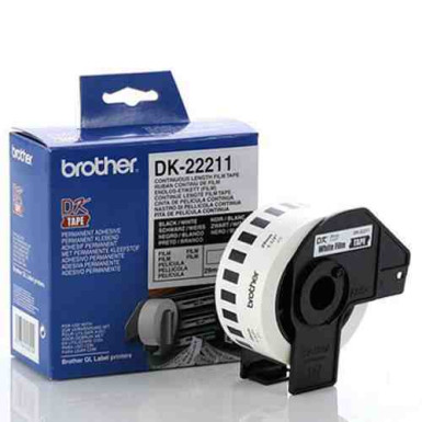 BROTHER DK CONTINUOUS LABELS WHITE F/ QL-500/550 FILM 15.24M 29MM