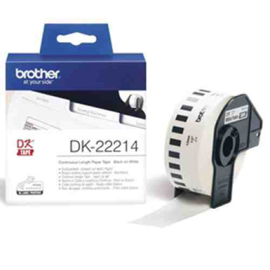 BROTHER DK CONTINUOUS LABELS WHITE F/ QL-500/550 PAPER 30.48M 12MM