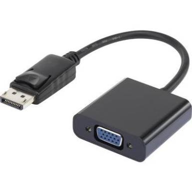DisplayPort/VGA adapter [1x DisplayPort dug&oacute; - 1x VGA alj] fekete, aranyozott, renkforce