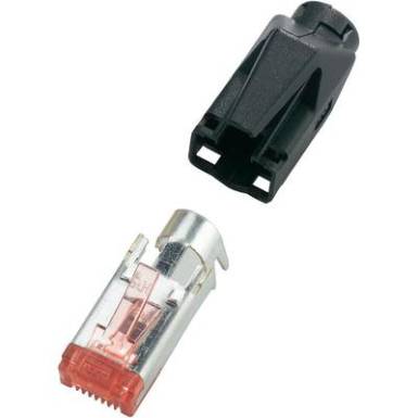 RJ45 dugó TM21 CAT 6, árnyékolt, egyenes, 8P8C, fekete, renkforce H9561.4-10 10 db RJ45 dugó TM21 CAT 6, árnyékolt, egyenes, 8P8C, fekete, renkforce H9561.4-10 10 db