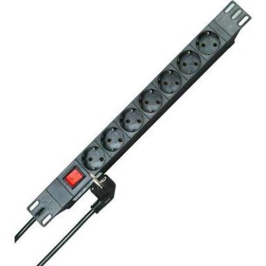 Hálózati elosztó 19 colos rack szekrénybe, 7 részes, fekete, Kopp 930705011 Hálózati elosztó 19 colos rack szekrénybe, 7 részes, fekete, Kopp 930705011