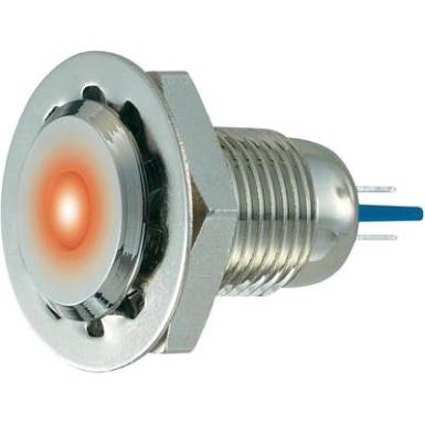 LED-es jelzőlámpa, vandálbiztos piros 12 V GQ12F-D/R/12V/N LED-es jelzőlámpa, vandálbiztos piros 12 V GQ12F-D/R/12V/N