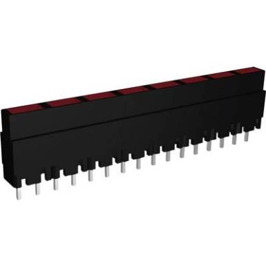 Signal Construct LED sor, 8-as, 40,8 x 3,7 x 9 mm, piros, ZALS 080