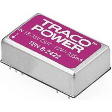 DC/DC átalakító, TEN 8 sorozat, bemenet: 18 - 36 V/DC, kimenet: 5 V/DC max. 1,5 A 8 W, TracoPower TEN 8-2411 DC/DC átalakító, TEN 8 sorozat, bemenet: 18 - 36 V/DC, kimenet: 5 V/DC max. 1,5 A 8 W, TracoPower TEN 8-2411