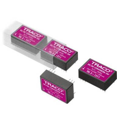 DC/DC &aacute;talak&iacute;t&oacute;, 3 W, DIL-24, bemenet: 9 - 18 V/DC, kimenet: &plusmn;15 V/DC &plusmn;100 mA 3 W, TracoPower TEL 3-1223