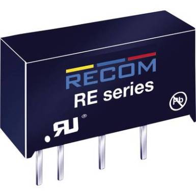 1 W-os DC/DC &aacute;talak&iacute;t&oacute;, RE sorozat, bemenet: 24 V/DC, kimenet: 5 V/DC 200 mA 1 W, Recom International RE-2405S