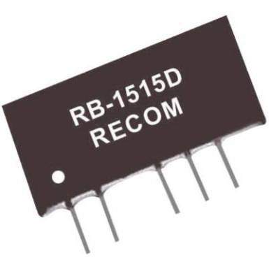 1 W-os DC/DC átalakító, RB sorozat, bemenet: 5 V/DC, kimenet: ±12 V/DC ±42 mA 1 W, Recom International RB-0512D 1 W-os DC/DC átalakító, RB sorozat, bemenet: 5 V/DC, kimenet: ±12 V/DC ±42 mA 1 W, Recom International RB-0512D