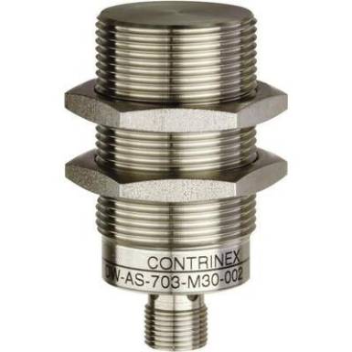 Indukt&iacute;v k&ouml;zel&iacute;t&eacute;s &eacute;rz&eacute;kelő (f&eacute;m) M30, kapcsol&aacute;si t&aacute;vols&aacute;g: 20 mm, Contrinex DW-AS-703-M30-002