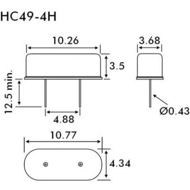 Kvarc, 3.6864MHZ HC49/4H30/50/40/18PF/ATF Kvarc, 3.6864MHZ HC49/4H30/50/40/18PF/ATF
