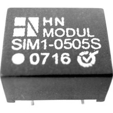 DC/DC átalakító, 1 W, SIM1 DIL8 sorozat, bemenet: 5 V, kimenet: 5 V 200 mA 1 W, HN Power SIM1-0505S-DIL8 DC/DC átalakító, 1 W, SIM1 DIL8 sorozat, bemenet: 5 V, kimenet: 5 V 200 mA 1 W, HN Power SIM1-0505S-DIL8