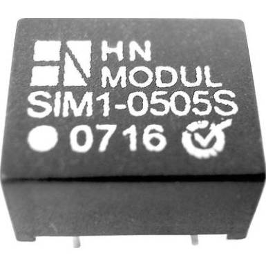 DC/DC átalakító, 1 W, SIM1 DIL8 sorozat, bemenet: 5 V, kimenet: ±15 V ±40 mA 1 W, HN Power SIM1-0515D-DIL8 DC/DC átalakító, 1 W, SIM1 DIL8 sorozat, bemenet: 5 V, kimenet: ±15 V ±40 mA 1 W, HN Power SIM1-0515D-DIL8