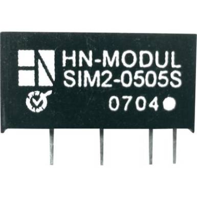 DC/DC átalakító, 2 W, SIM2 SIL7 sorozat, bemenet: 5 V, kimenet: 5 V 400 mA 2 W, HN Power SIM2-0505S-SIL7 DC/DC átalakító, 2 W, SIM2 SIL7 sorozat, bemenet: 5 V, kimenet: 5 V 400 mA 2 W, HN Power SIM2-0505S-SIL7
