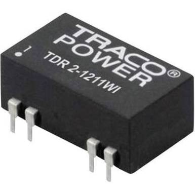 DC/DC átalakító, 2 W, DIL ház, bemenet: 4,5 - 18 V/DC, kimenet: 5 V/DC 400 mA 2 W, TracoPower TDR 2-1211WI DC/DC átalakító, 2 W, DIL ház, bemenet: 4,5 - 18 V/DC, kimenet: 5 V/DC 400 mA 2 W, TracoPower TDR 2-1211WI