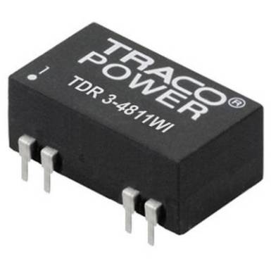 DC/DC átalakító, 3 W, DIL ház, bemenet: 9 - 36 V/DC, kimenet: 5 V/DC 600 mA 3 W, TracoPower TDR 3-2411WI DC/DC átalakító, 3 W, DIL ház, bemenet: 9 - 36 V/DC, kimenet: 5 V/DC 600 mA 3 W, TracoPower TDR 3-2411WI