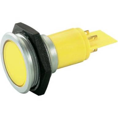 LED-es jelzőlámpa 24-28 V, Ø 30 mm, sárga, Signal Construct SMFP30H1249 LED-es jelzőlámpa 24-28 V, Ø 30 mm, sárga, Signal Construct SMFP30H1249