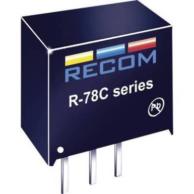 DC/DC átalakító, kimeneti feszültség: 5 V/DC, kimeneti áram: 1 A, SIP 3 kivitel, Recom International R-78C5.0-1.0 DC/DC átalakító, kimeneti feszültség: 5 V/DC, kimeneti áram: 1 A, SIP 3 kivitel, Recom International R-78C5.0-1.0