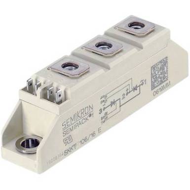 Tirisztor/dióda modul, SEMIPACK® 1, I(T) 55 A, U(DRM) 1200 V,SEMIPACK® Semikron SKKT57/12E Tirisztor/dióda modul, SEMIPACK® 1, I(T) 55 A, U(DRM) 1200 V,SEMIPACK® Semikron SKKT57/12E