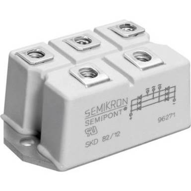 3 fázisú teljesítmény híd egyeniránytó, ház típus: SEMIPONT® 3, I(FSM 50Hz) 750 A U(RRM) 1200 V, SKD Semikron SKD82/12 3 fázisú teljesítmény híd egyeniránytó, ház típus: SEMIPONT® 3, I(FSM 50Hz) 750 A U(RRM) 1200 V, SKD Semikron SKD82/12