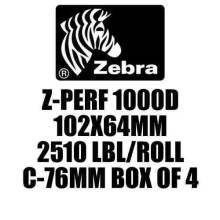 Z-PERF 1000D 102X64MM 2510 LBL/ROLL C-76MM BOX OF 4