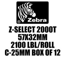 Z-SELECT 2000T 57X32MM 2100 LBL/ROLL C-25MM BOX OF 12