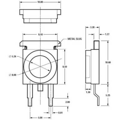 Moonstone SMD LED, 105 lm, 110°, 1 W, hidegfehér, Avago Technologies ASMT-MW04-NLN00 Moonstone SMD LED, 105 lm, 110°, 1 W, hidegfehér, Avago Technologies ASMT-MW04-NLN00