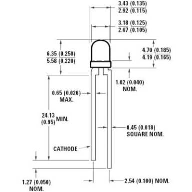 LED 5 V sárga 3 mm LED 5 V sárga 3 mm