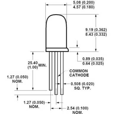 LED 5 MM, piros/zöld HLMP-4000 LED 5 MM, piros/zöld HLMP-4000