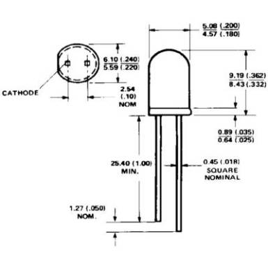 LED 5 MM, zöld, HLMP-4740 LED 5 MM, zöld, HLMP-4740