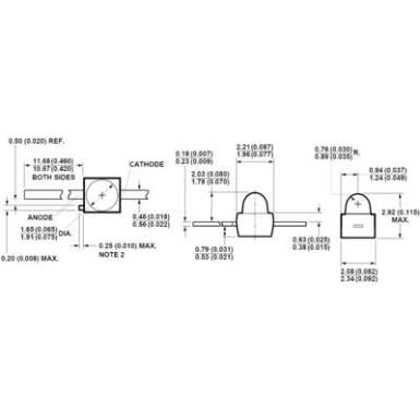LED, zöld HLMP-7040, DOME LED, zöld HLMP-7040, DOME