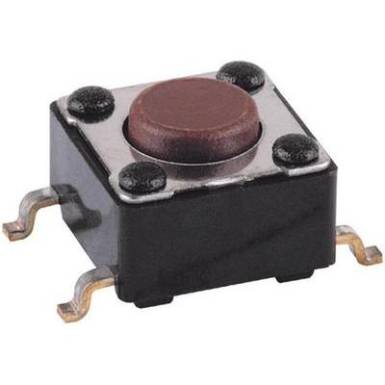 SMD nyomókapcsoló 1 x ki/(be), 12 V/50 mA, Mentor 1254.1004 SMD nyomókapcsoló 1 x ki/(be), 12 V/50 mA, Mentor 1254.1004