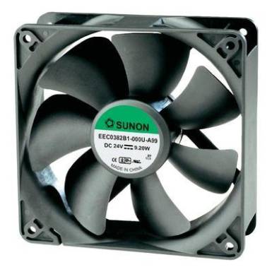 Axi&aacute;lis ventil&aacute;tor (ipari), 12 V/DC 234.46 m&sup3;/h (Sz x Ma x M&eacute;) 120 x 120 x 38 mm Sunon