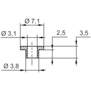 Szigetelőhüvelyek ASSMANN WSW V5357 Külső ∅ 7.1 mm Belső lyuk ∅ 3.1 mm SR25 Szigetelőhüvelyek ASSMANN WSW V5357 Külső ∅ 7.1 mm Belső lyuk ∅ 3.1 mm SR25