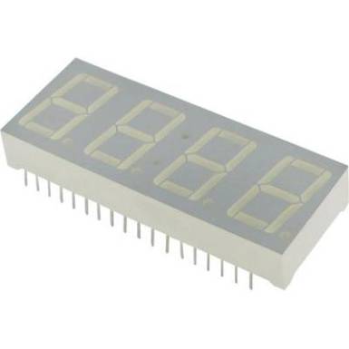 4 digites kijelző, 14 mm, 6400 mcd, piros, Kingbright CA56-11EWA