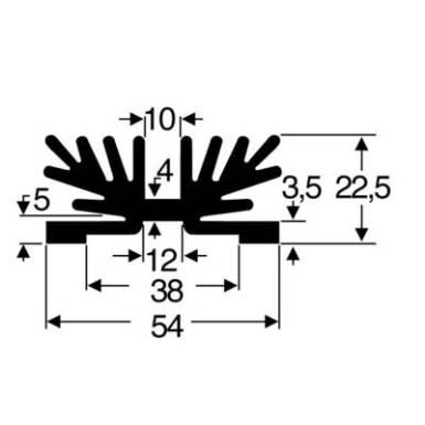 Hűtőtest, SK 65-37,5-SA, 1 x M3 Fischer Elektronik SK 65-37,5-SA 1XM3 (H x Sz x Ma) 54 x 37.5 x 22 mm Rth K/W 3.5 K/W Hűtőtest, SK 65-37,5-SA, 1 x M3 Fischer Elektronik SK 65-37,5-SA 1XM3 (H x Sz x Ma) 54 x 37.5 x 22 mm Rth K/W 3.5 K/W