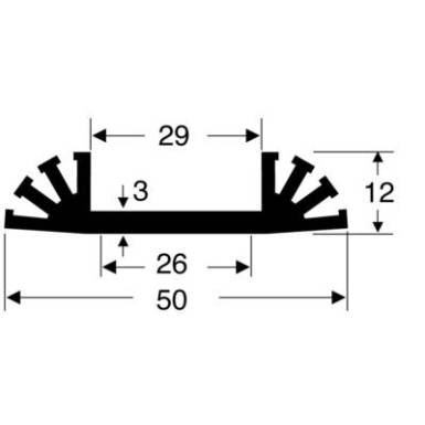 Hű,tő,borda 50x12x37mm Hű,tő,borda 50x12x37mm