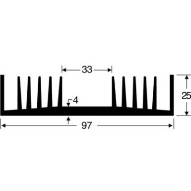 Hű,tő,borda 97x25x50mm Hű,tő,borda 97x25x50mm