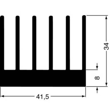 Hűtőborda, SK-189-50SA 50X41,5 MM Hűtőborda, SK-189-50SA 50X41,5 MM