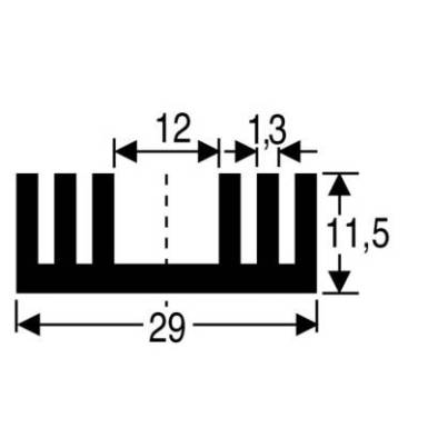 Hű,tő,borda 29x11,5x37,5mm Hű,tő,borda 29x11,5x37,5mm