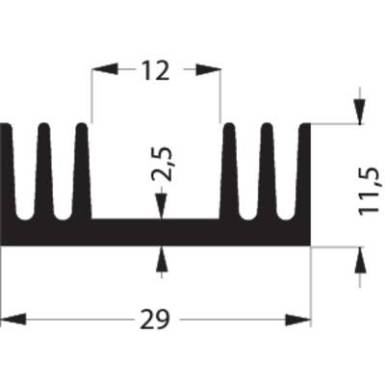 Hű,tő,borda 29x11,5x50mm Hű,tő,borda 29x11,5x50mm