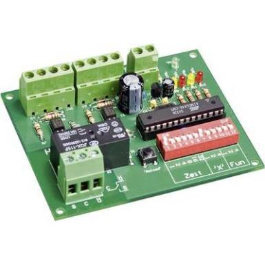 Elektronikus időrelé, kész modul, 12 V/DC, kimeneti teljesítmény 16 A/ 250 V/AC, idő tartomány: 0,1 mp - 63 óra Elektronikus időrelé, kész modul, 12 V/DC, kimeneti teljesítmény 16 A/ 250 V/AC, idő tartomány: 0,1 mp - 63 óra