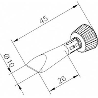 P&aacute;kahegy, v&eacute;ső forma 10 mm, Ersa 0102CDLF100C/SB