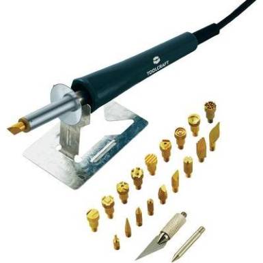 Piro p&aacute;ka, pirograv&iacute;roz&oacute;, pirogr&aacute;f, bes&uuml;tő p&aacute;ka k&eacute;szlet, 30 W, max 580 &deg;C, TOOLCRAFT MD-30WBPP
